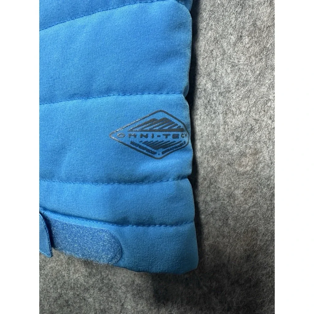 Columbia‎ Titanium Omni Tech Omni Heat Jacket Youth Medium Blue Waterproof Hood